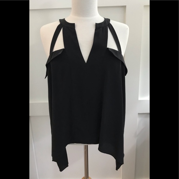 BCBGMaxAzria Tops - BCBG MAXAZRIA 100% Silk Black Cami Top